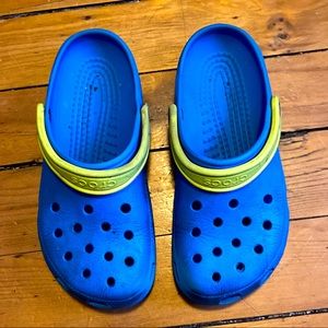 Blue and yellow crocs!